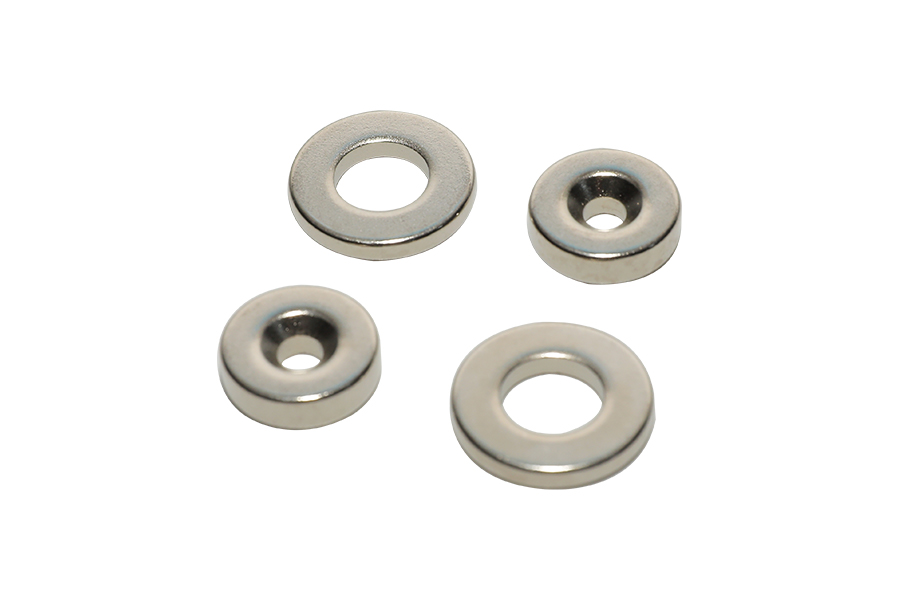 Shaped hole countersunk hole pure permanent magnet